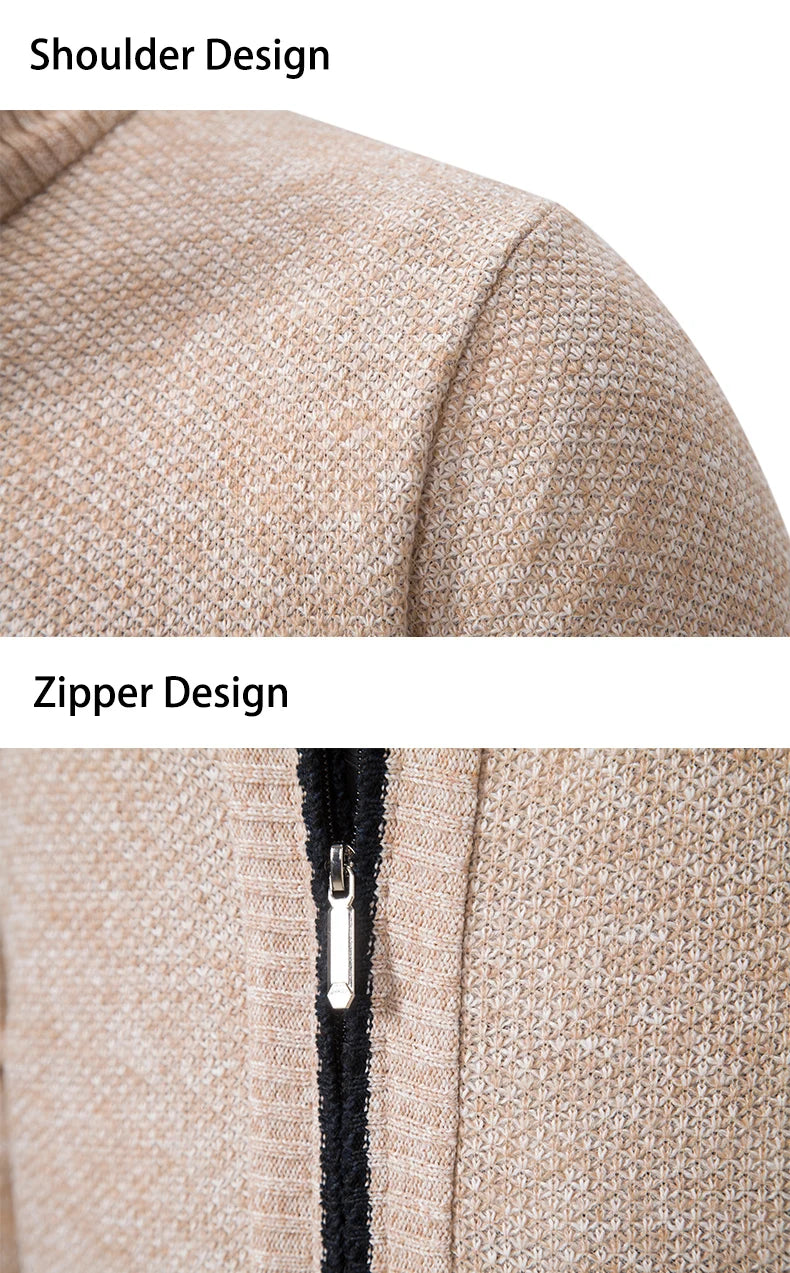 Men's Casual Zipper Cardigan