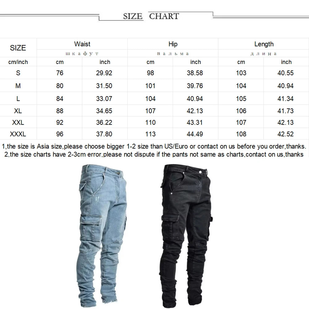 Cargo Ripped Skinny Jeans