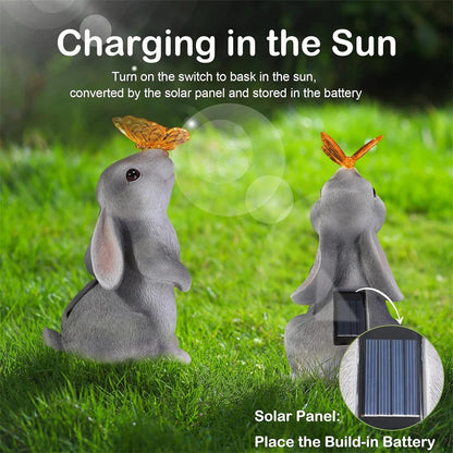 Solar Bunny Statue