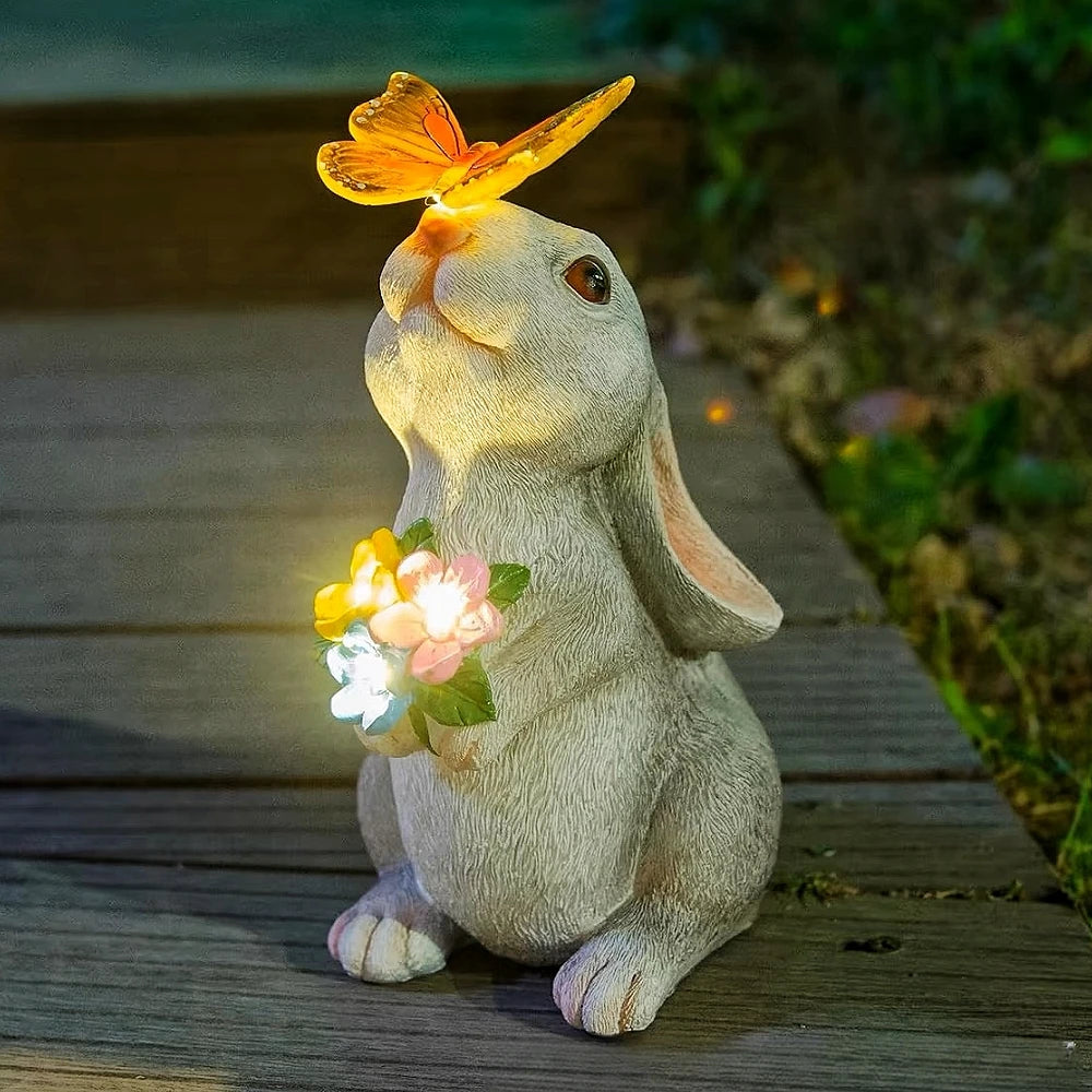 Solar Bunny Statue