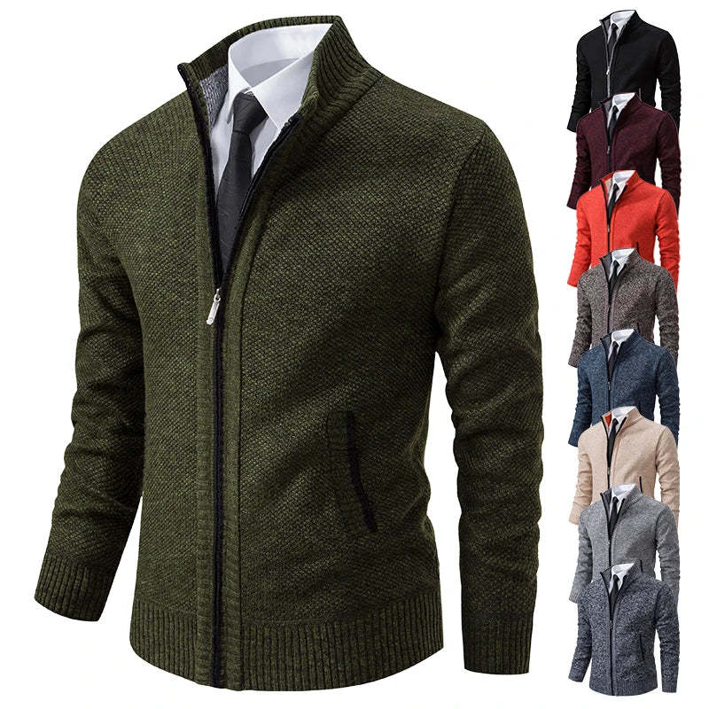 Men's Casual Zipper Cardigan