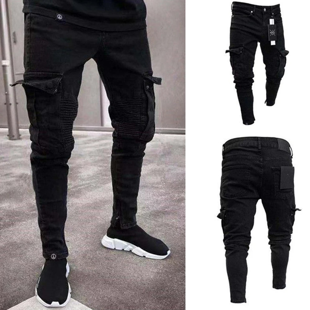 Cargo Ripped Skinny Jeans