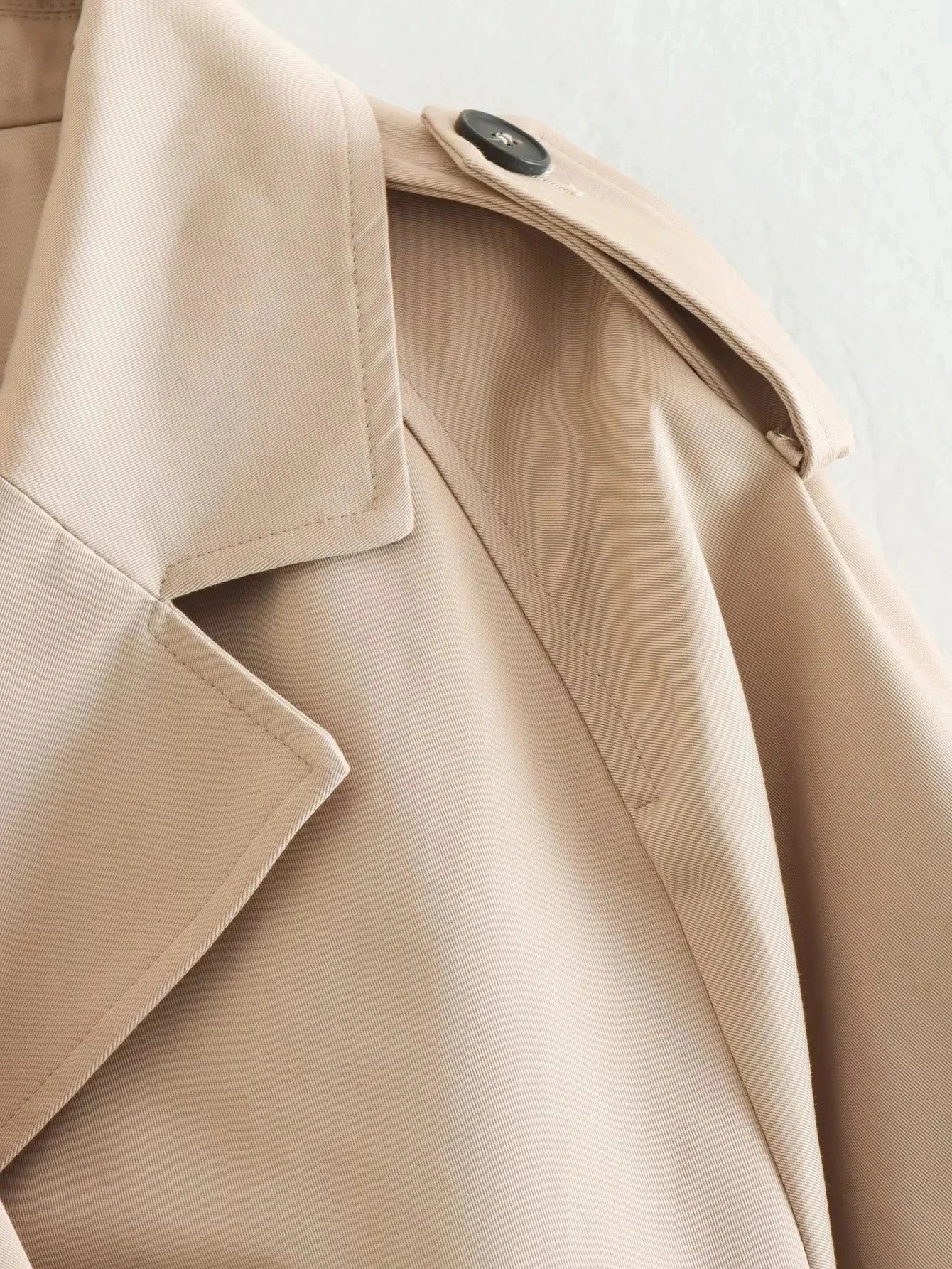 Belt Cropped Trench Jacket