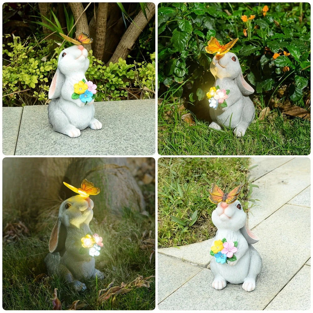 Solar Bunny Statue