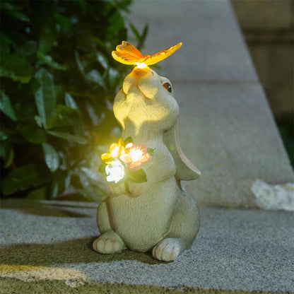 Solar Bunny Statue