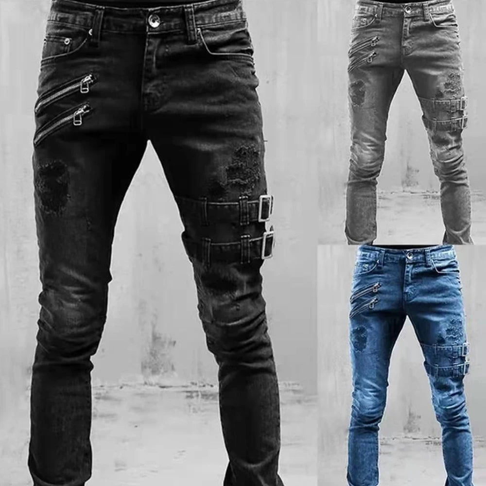 Cargo Ripped Skinny Jeans