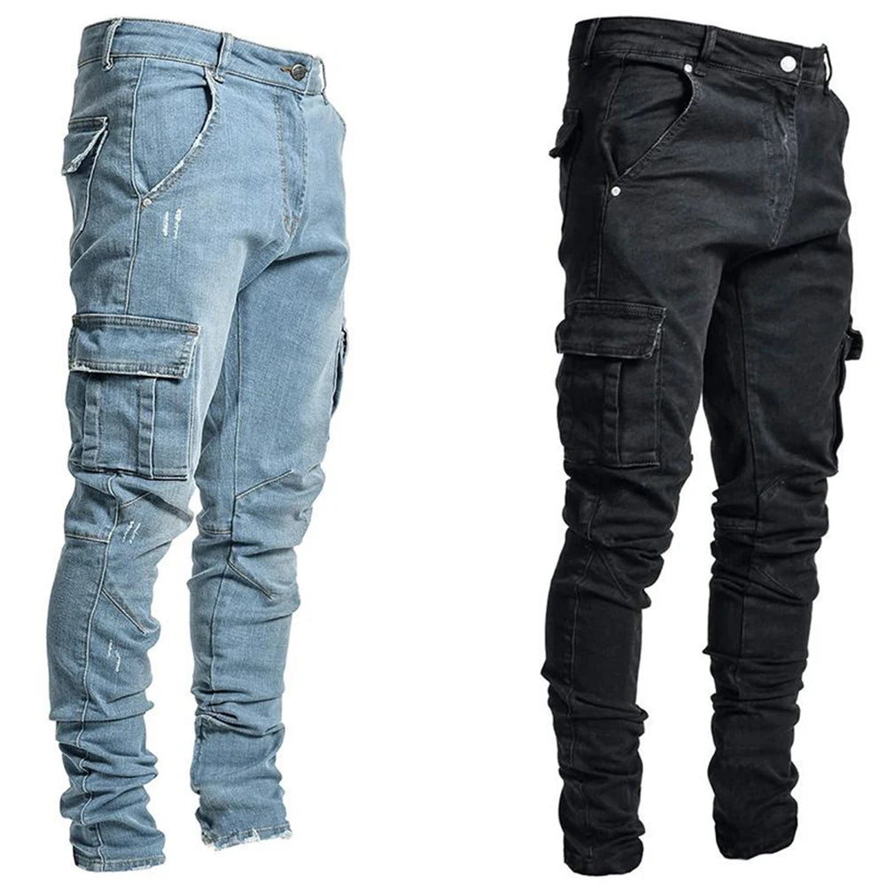 Cargo Ripped Skinny Jeans