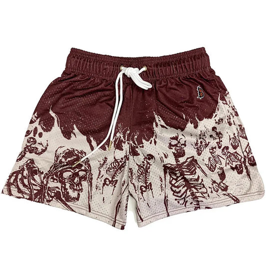 Skull Pattern Shorts